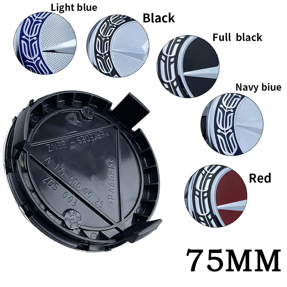 

60pcs 75mm 3D wheel Hub Cap Emblem badge for Mercedes Benz C180 C200 E200 E260 E300 ML350 A1714000025 W230 W210 W211 W221 W219