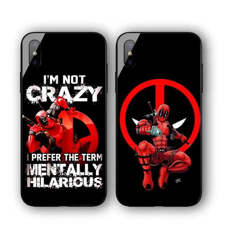 

Dealpool Phone Case For Iphone 11 12 13 14 Pro Max 7 8 Plus X Xr Xs Max Se 2020 Samsung S20 Tempered Glass Cove