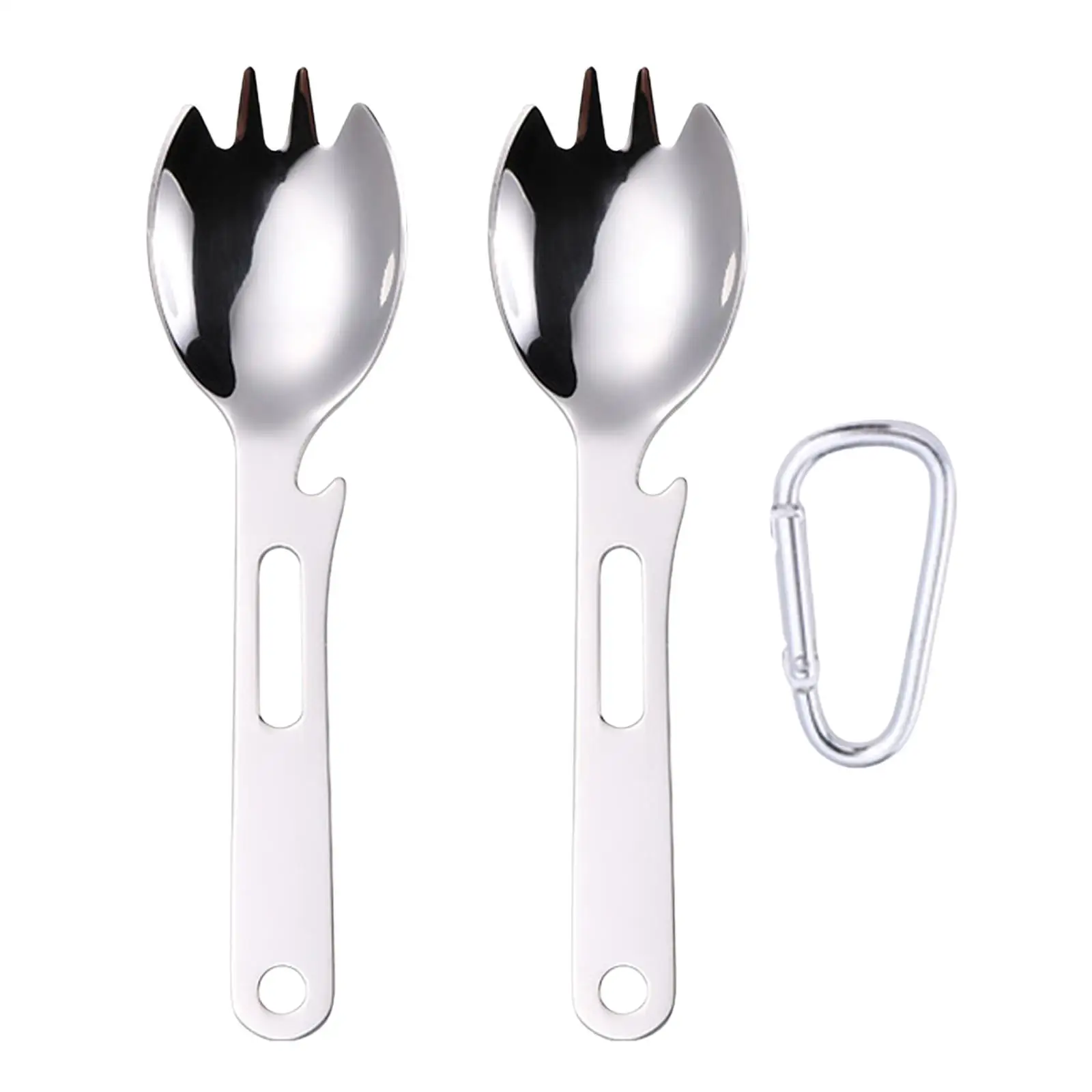 

Stainless Steel Spork spoon Can Opener Tableware for camping Travel
