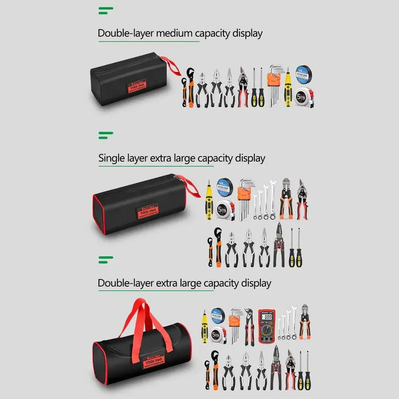 Płócienna torba na narzędzia Torby z grubej bawełny Organizer narzędzi Torba do przechowywania Przenośna wodoodporna i odporna zużycie o