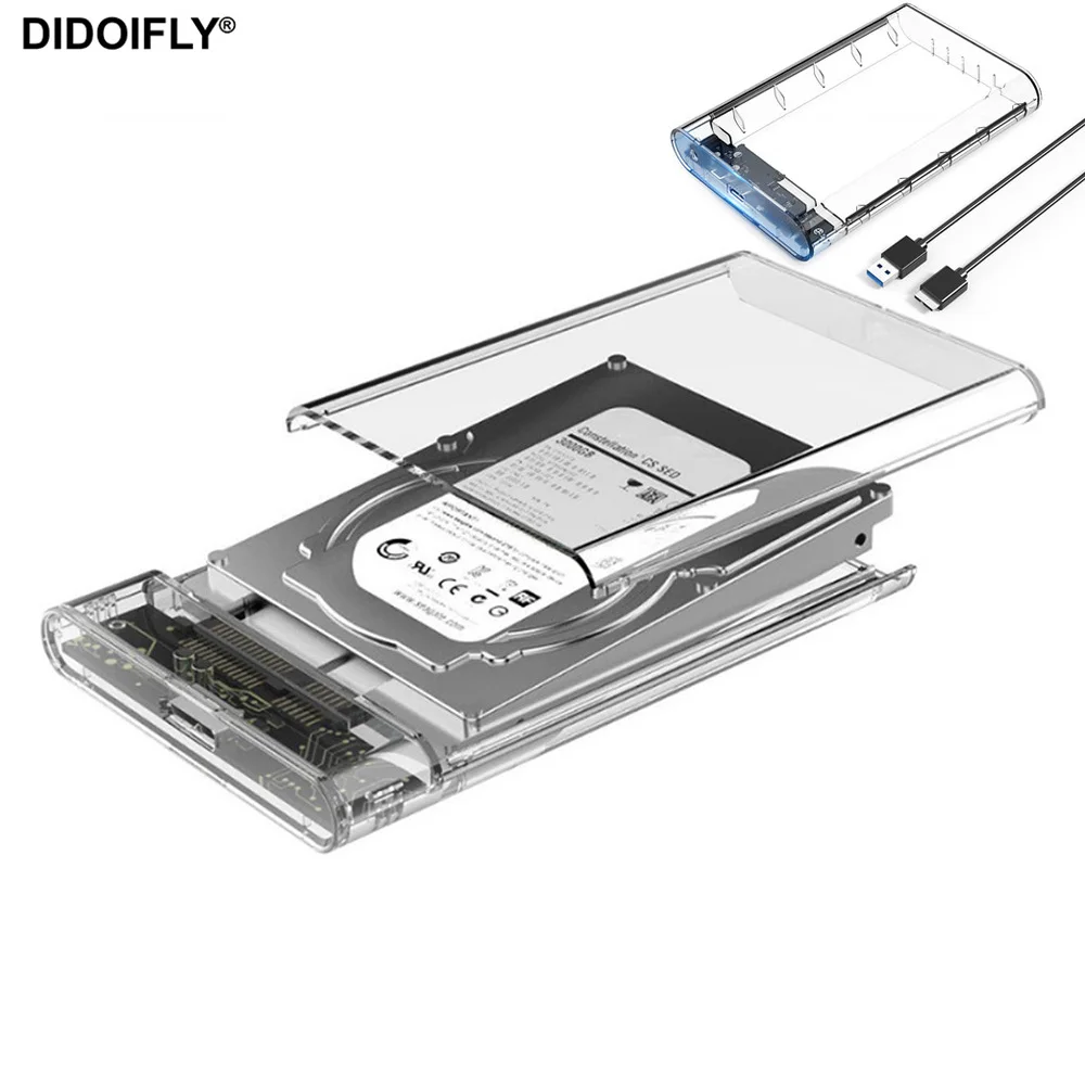 Корпус для жесткого диска USB C 3.0 Type-C 2 5 дюйма корпус SSD SATA внешний дополнительный
