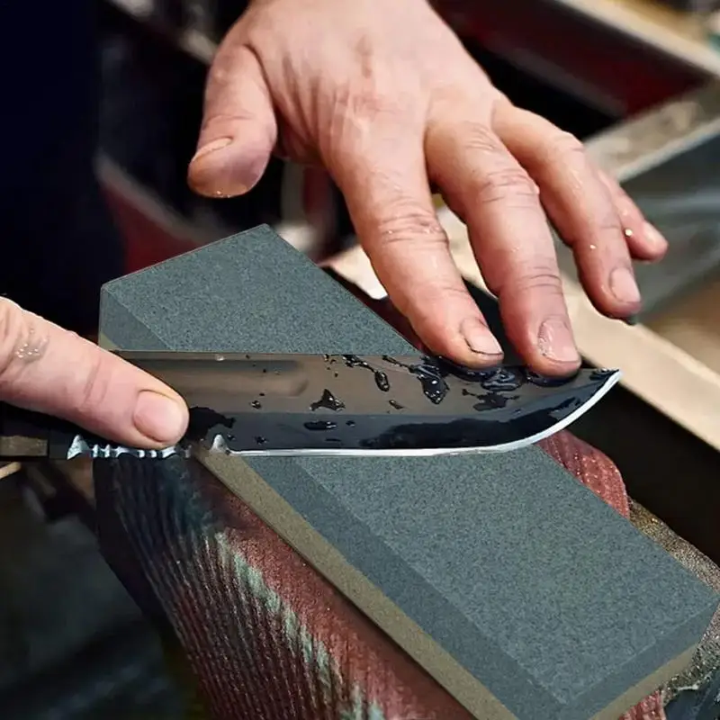 Точильный камень для ножей двухсторонний шлифовальный профессиональный