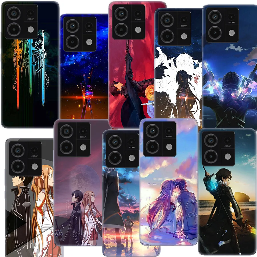 Прозрачный чехол для телефона Sword Art Online SAO Anime Xiaomi Poco F6 F5 X7 X6 Pro F3 X5 X4 NFC F4 X3 GT M5 M5S M4 M3 F2