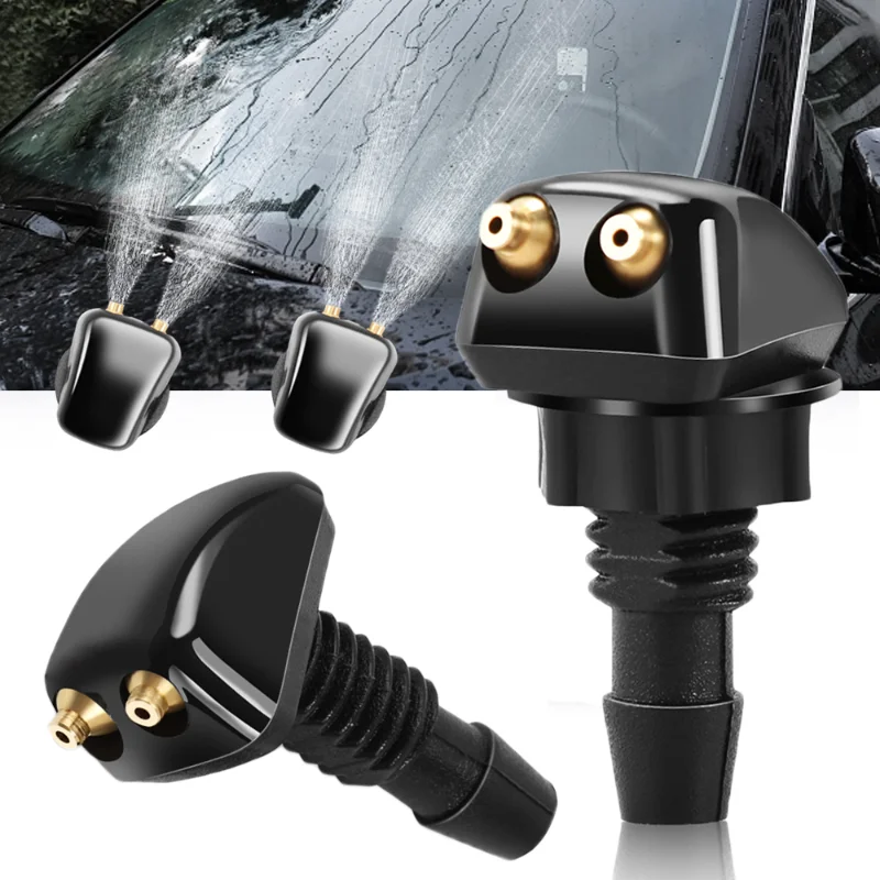 

2pcs Car Front Windshield Washer Wiper Spray Nozzle Sprinkler Water Sprayer for Toyota Honda Mazda Hyundai Car Accessorie