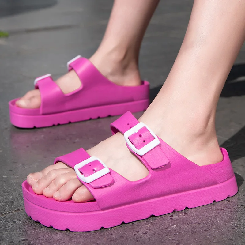

DOGHC 2022 New Summer Women Sandals Woman Home Soft Bottom Sandals Women Femme Casual Platform Sandals Open Toe Shoes