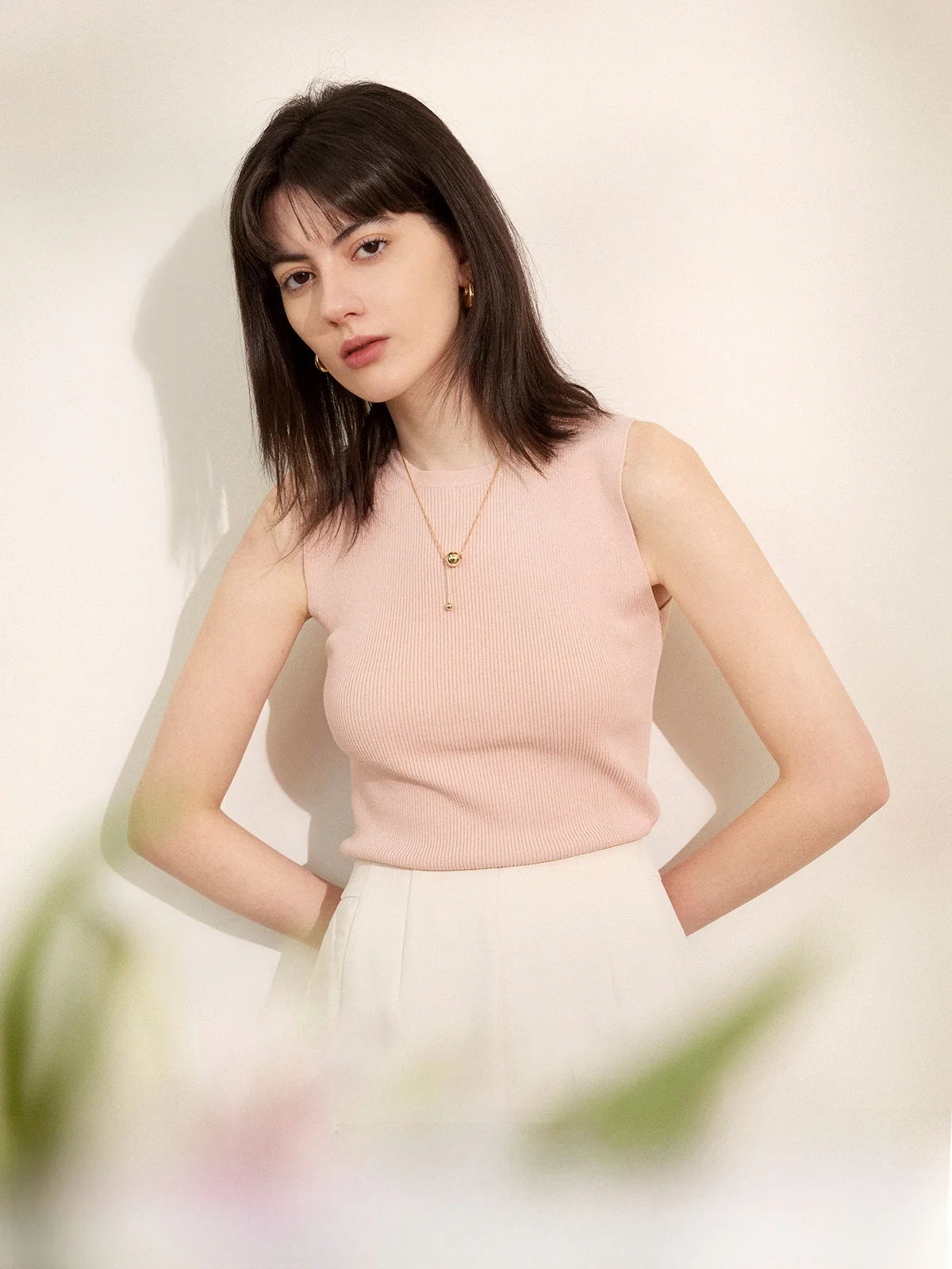 Жилет Pumpkin Valley Cool Feeling ~ U Хлопок + Ацетат Классический базовый жилет Bai Match с круглым