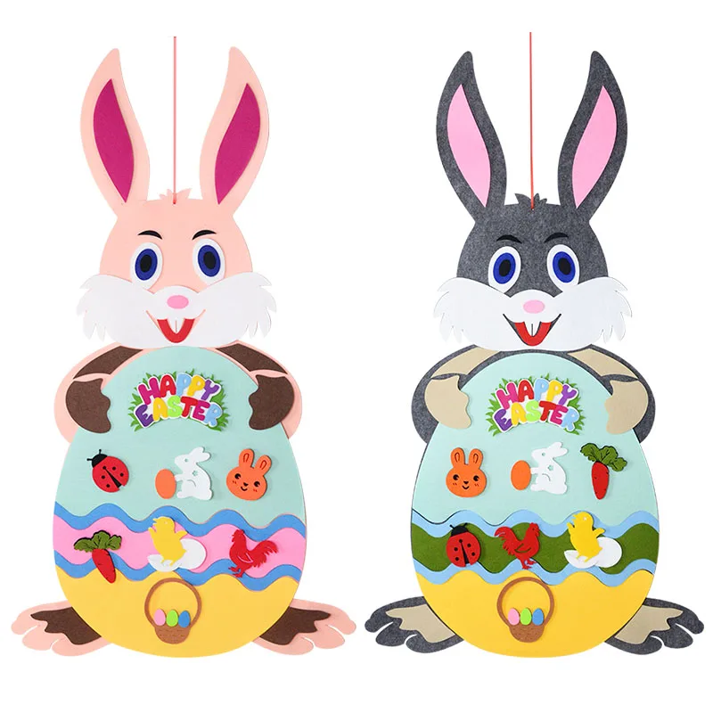 

1 Set Easter Decoration Felt Ornaments Pendant Hanging Decor Kids Toy Baby Shower Home Party Decor Nursery Children Supplies