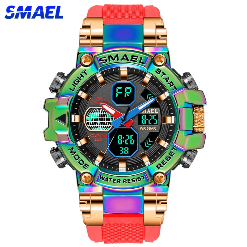 

SMAEL Top Brand Men's Sports Watches Military 5ATM Waterproof Wristwatch Quartz Watch for Men Clock Relogio Masculino 8027