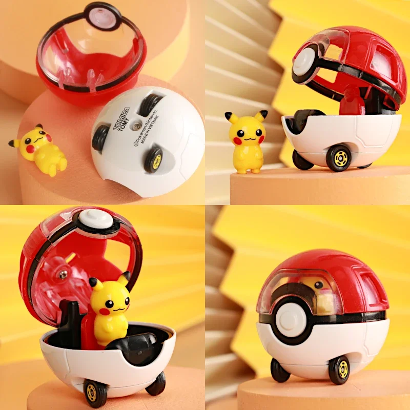 TAKARA TOMY Dream Tomica Pikachu Pokemon Ball модель автомобиля из сплава R10 6 см для детей на день