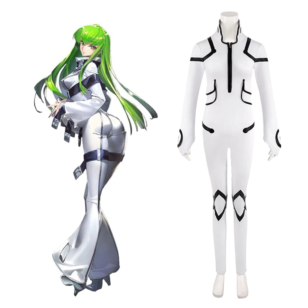

Game Code Geass Lelouch of the Resurrection C.C. Lelouch Lamperouge Jail Cosplay Costume Jumpsuit C.C. Code Geass Costume Set