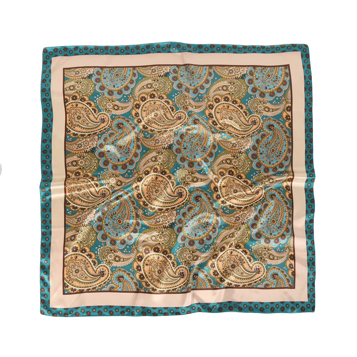 90*90 см шарф для волос женский винтажный платок с узором пейсли мягкая атласная