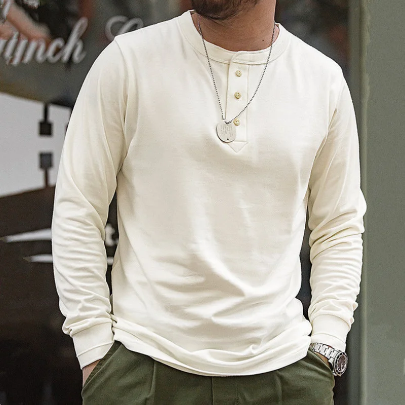 Футболка мужская повседневная с воротником-стойкой