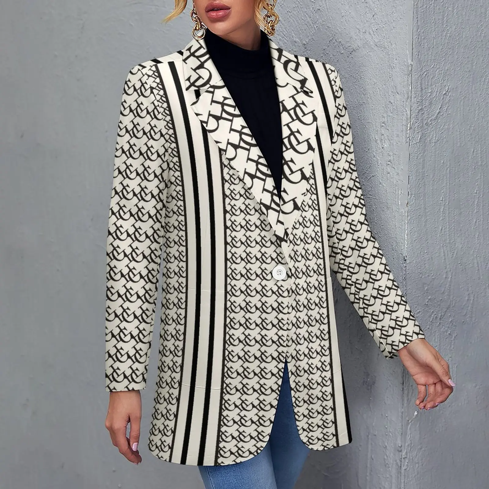 

Женское Повседневное платье с длинным рукавом, пиджак на одной пуговице с V-образным вырезом и карманами, модная одежда 2023