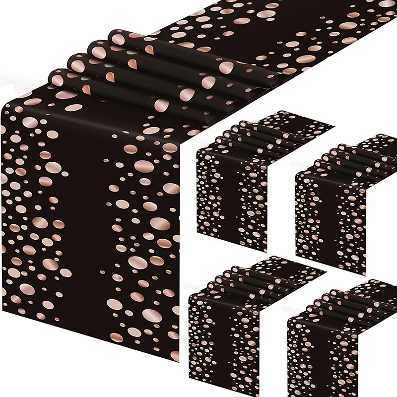 

5 шт. блестящие настольные бегунки в горошек, современные свадебные украшения для обеденного стола 30*183 см, накидка на стол для невесты, дня рождения