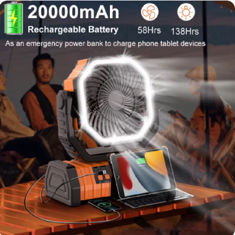 Перезаряжаемый портативный вентилятор устройство со светодиодной подсветкой и