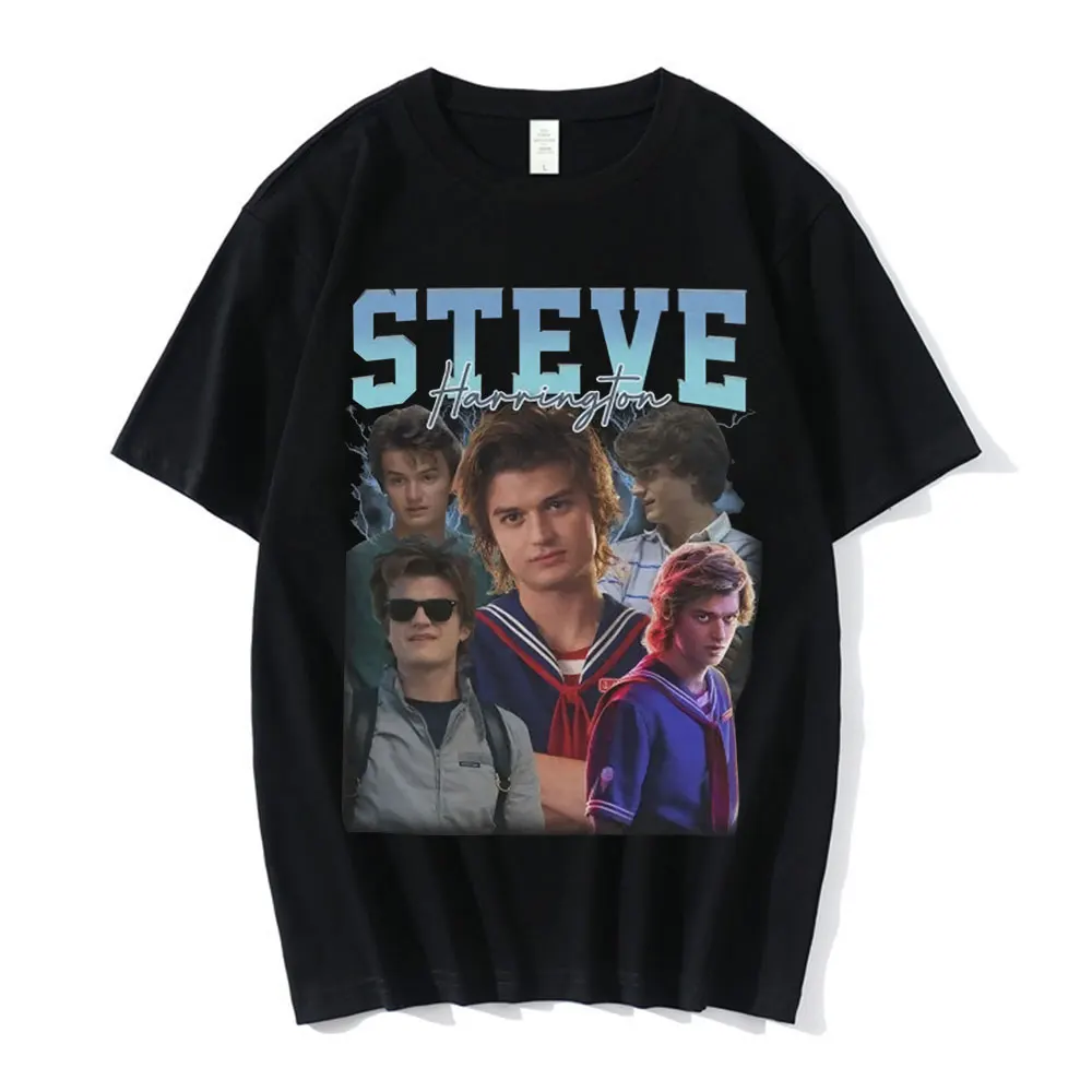 

Stranger Things Steve Harrington T-shirts Men's Graphics Print T-shirt Unisex Short Sleeve Oversize T Shirt Harajuku Streetwear