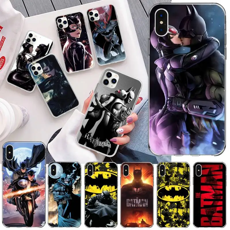 

Batman And Catwoman Phone Case For iphone 13 12 11 Pro Mini XS Max 8 7 Plus X SE 2020 XR Silicone Soft Cover