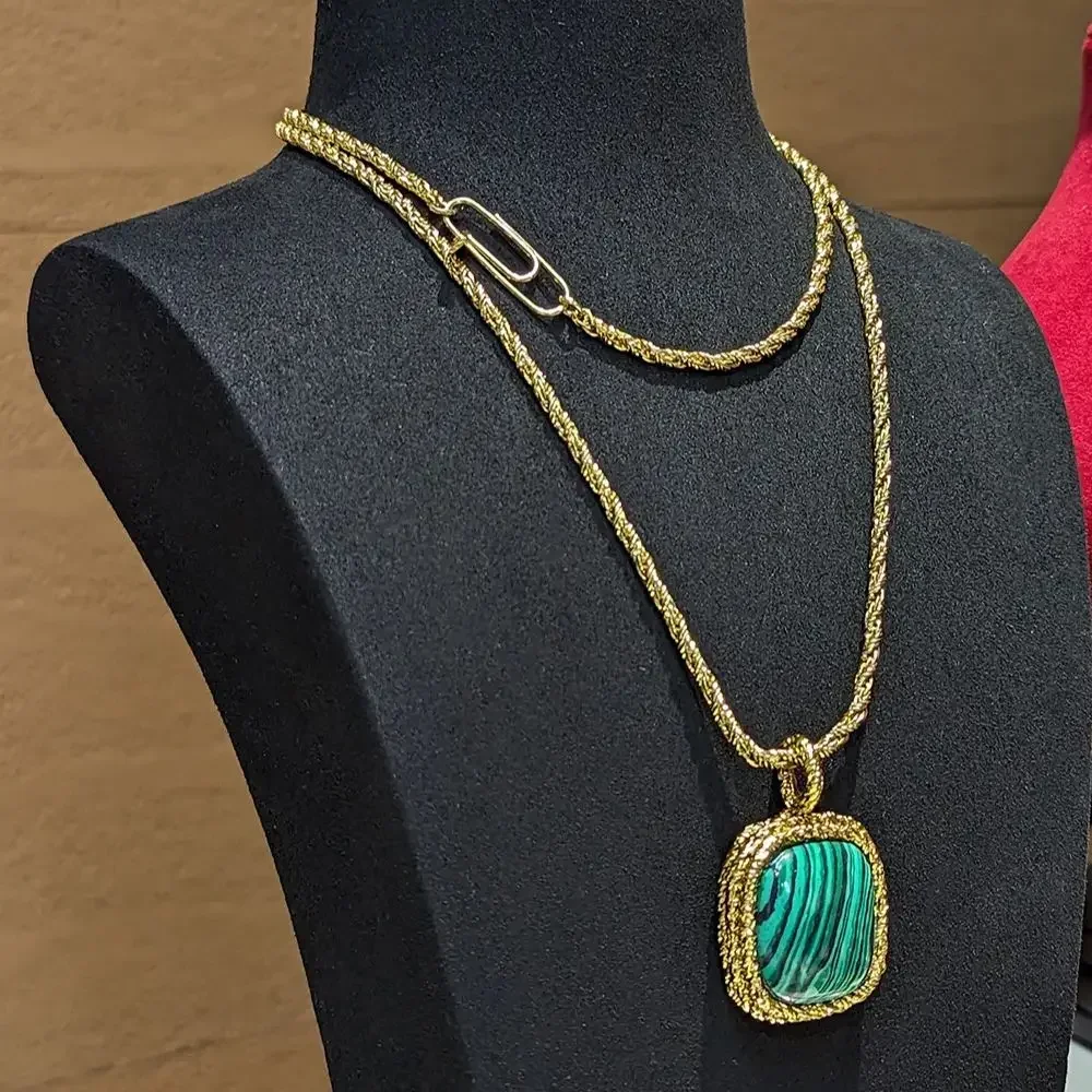 AB/Натуральный камень в стиле ретро роскошное мужское и женское ожерелье