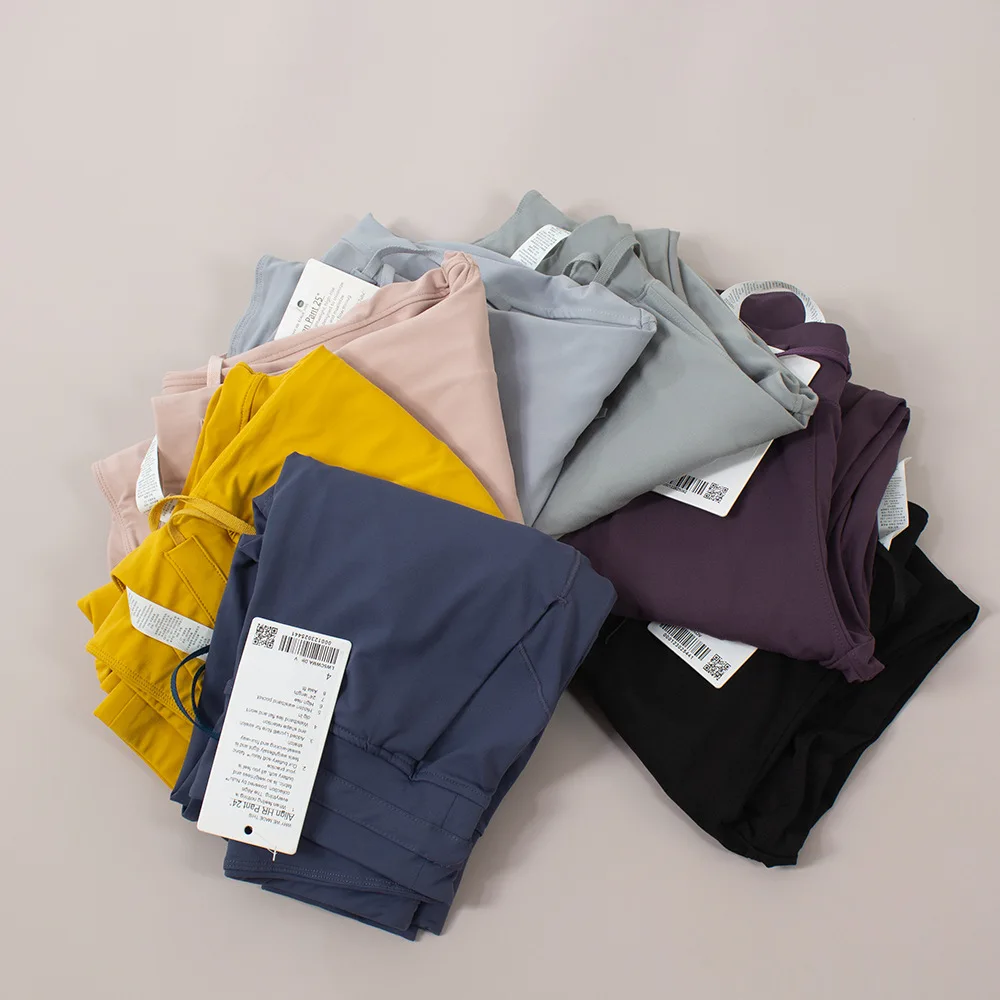 Luluwomen Drawstring High Waist Casual Loose Sports Pants With Pockets Outdoor Sports Fitness Yoga Jogging Pants