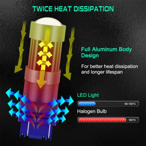 

Glofe 6 Combo 3157 3156 Led Backup Reverse + Turn Signal + Brake Tail Light Bulb