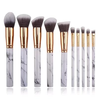 10pcsset makeup brush set professional marbling handle powder foundation eyeshadow lip make up brushes set beauty tools