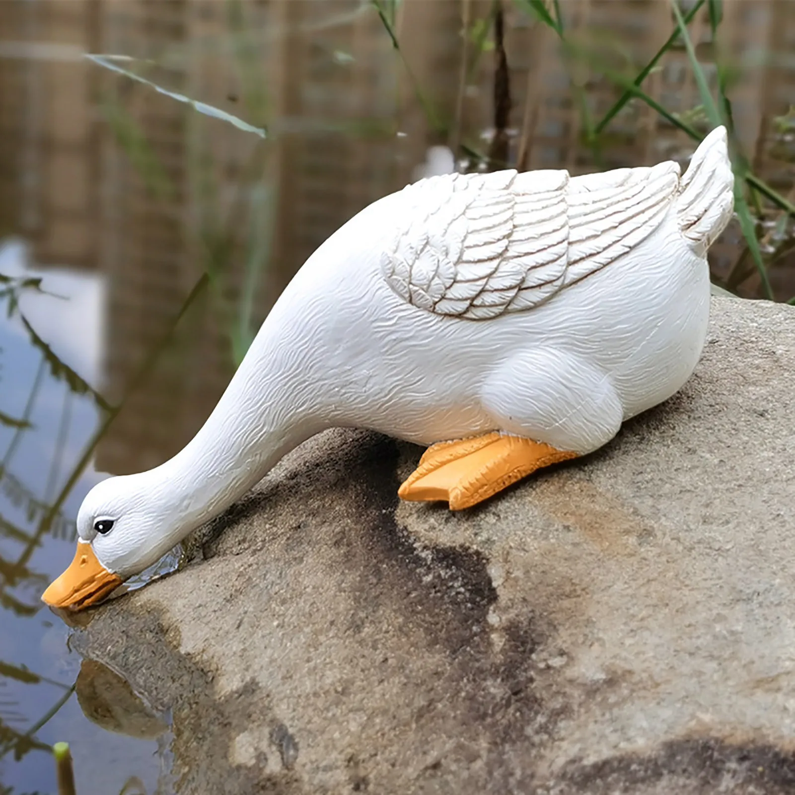 

Resin Duck Figures Garden Decoration Outdoor Statue Yard Decoration For Pool Home Garden Pool Pond Decoration