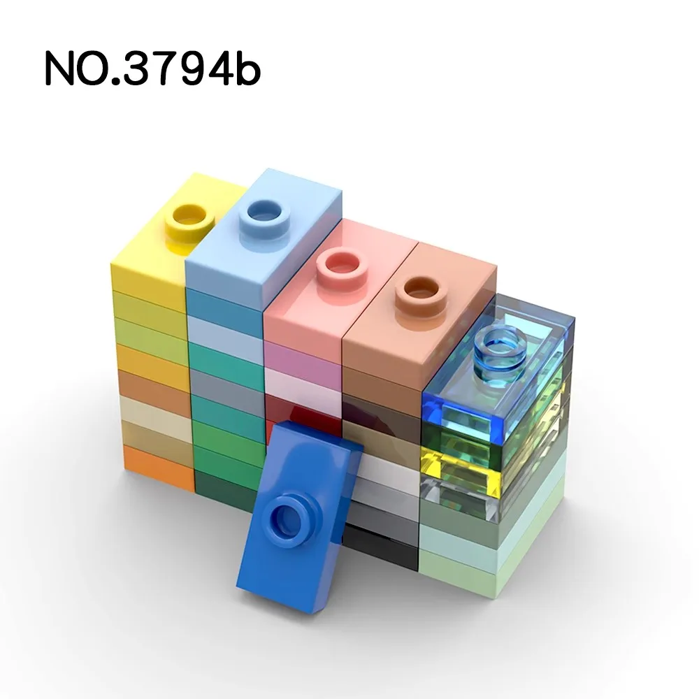 50 шт. детали MOC 3794 специальная пластина 1 x 2 с шпилькой совместимые кирпичи сделай