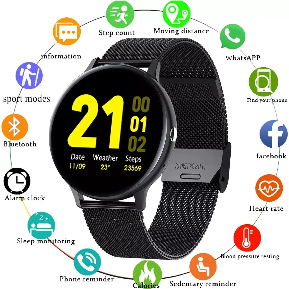 

New Color Screen Smart Watch Women Fitness Tracking Health Monitoring Full Touch Screen Sports Waterproof Ladies Smartwatch