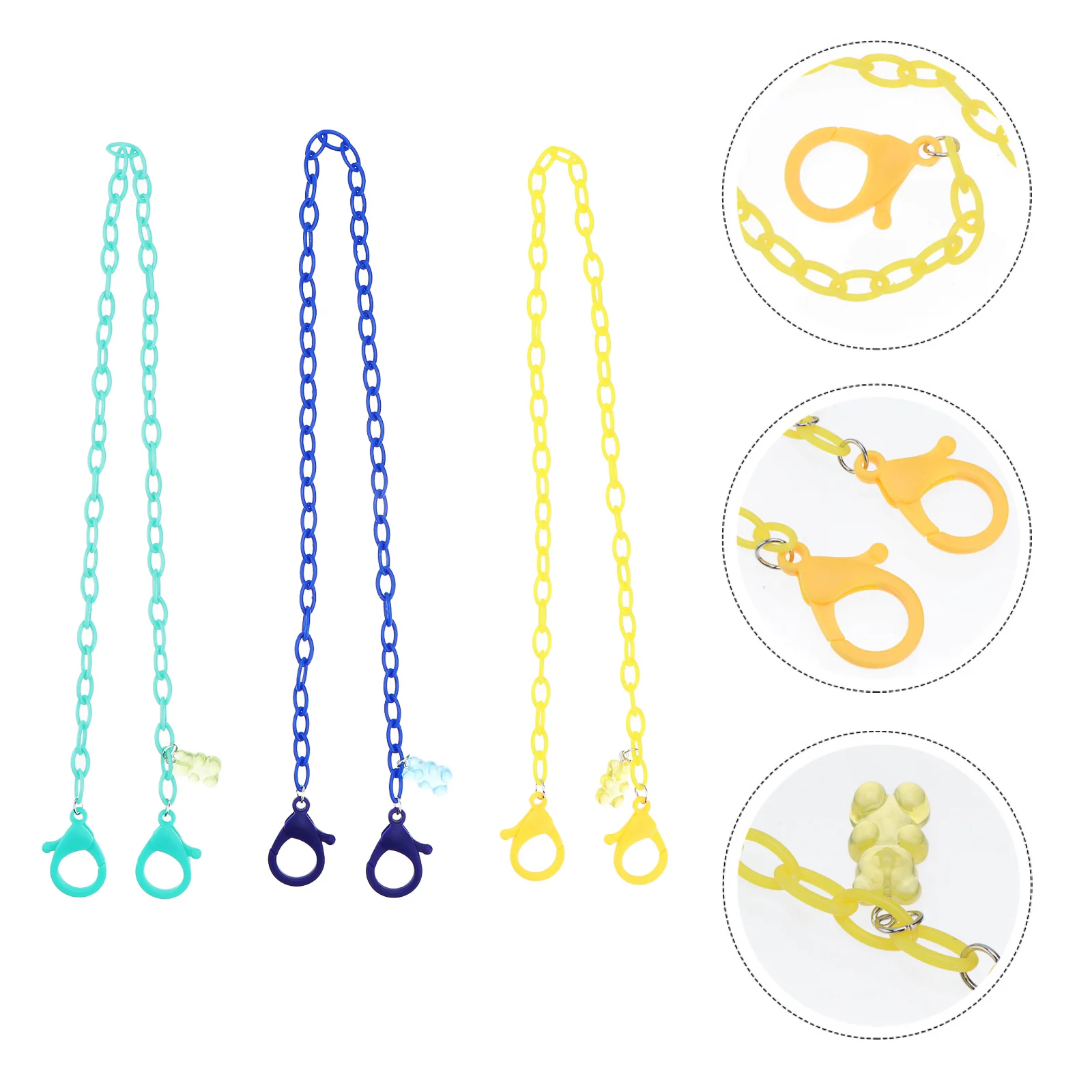 

Face Cover Strap Holder Ear Lanyard Rope Necklace Buckle Hook Clips Bib Bandanas Hanger Extender Glasses Eyeglass Keychain
