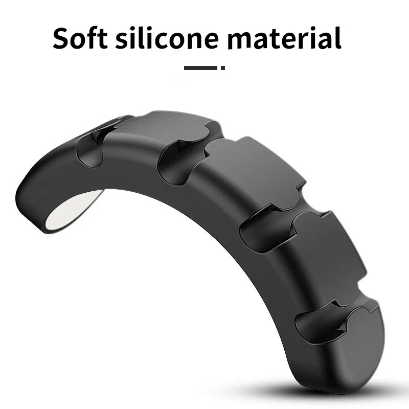 Органайзер для кабелей настольный силиконовый держатель с клипсами мыши