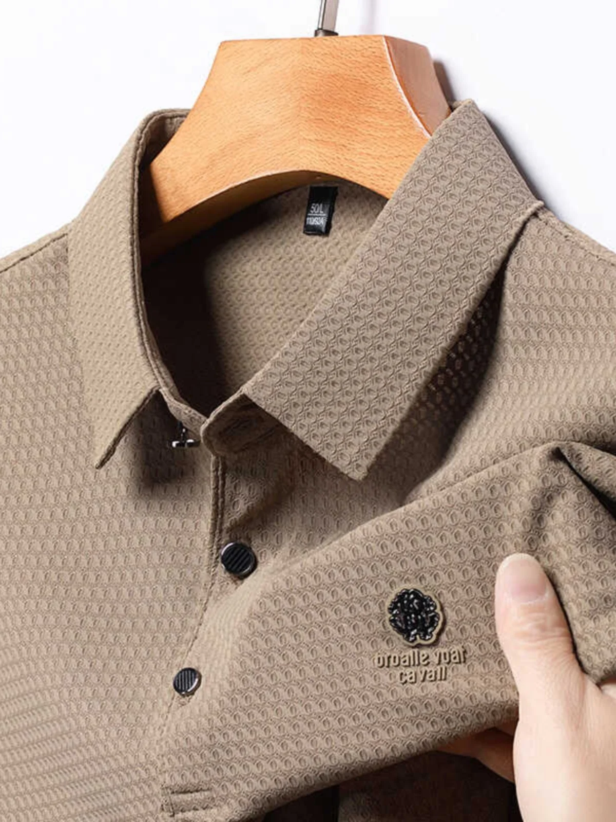 Высококачественная футболка из ледяного шелка с короткими рукавами мужская