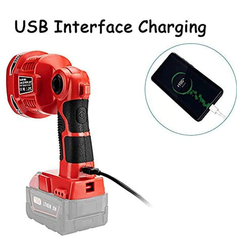 Для Milwaukeee M18 14 4 V-20V литиевая батарея 12W фонарик портативная наружная лампа USB