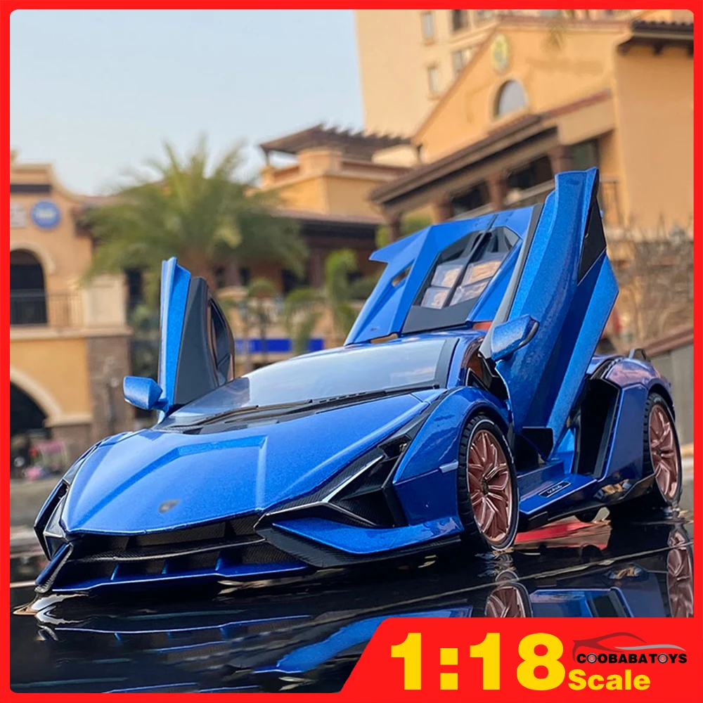 

Hot Scale 1/18 Sian FKP37 Supercar Exquisite Large Size Metal Diecast Alloy Toys Cars Models For Boys Children Kids Vehicles