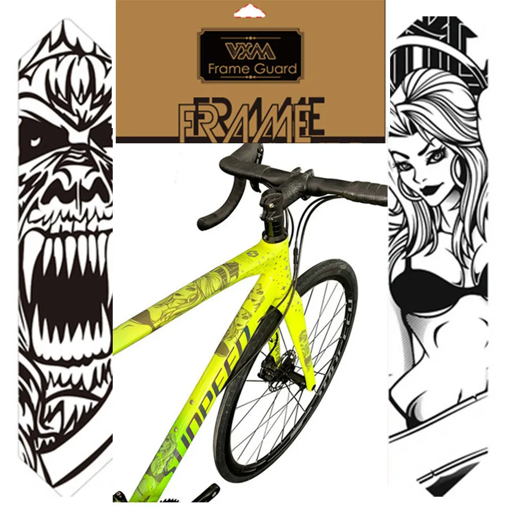 VXM 3D Защита от царапин для горного велосипеда защитная рамка Съемная Наклейка