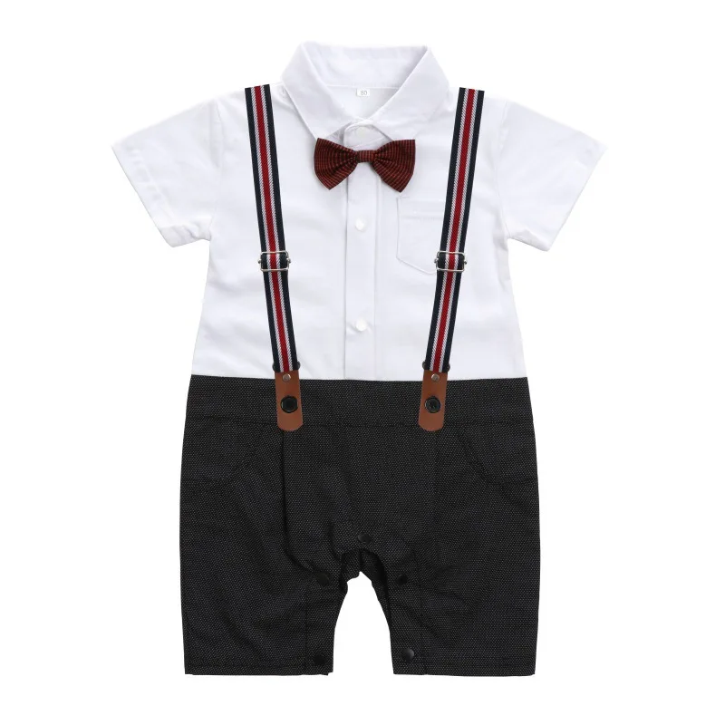 Baby Clothes Set Newborn One-pieces Romper Gentleman Jumpsuit for Birthday Wedding Infant    Photograph