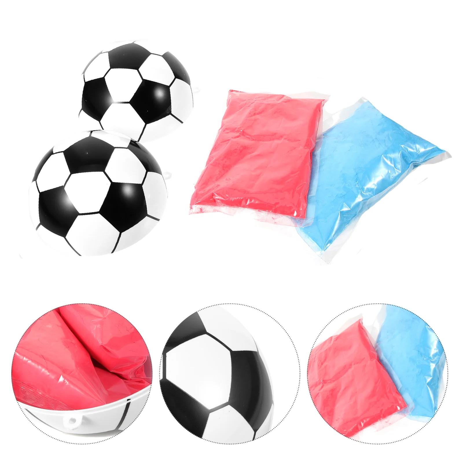 

1 Set Gender Display Ball Birthday Gift Gender Reveal DIY Footballs with Powder Baby