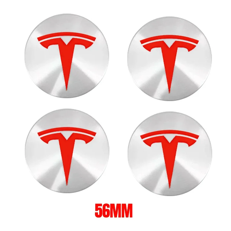 

Tesla Hub Cap Center Cap Logo 4 шт. 56 мм наклейка для Tesla Model 3 Y S X Персонализированная автомобильная наклейка Стайлинг автомобиля