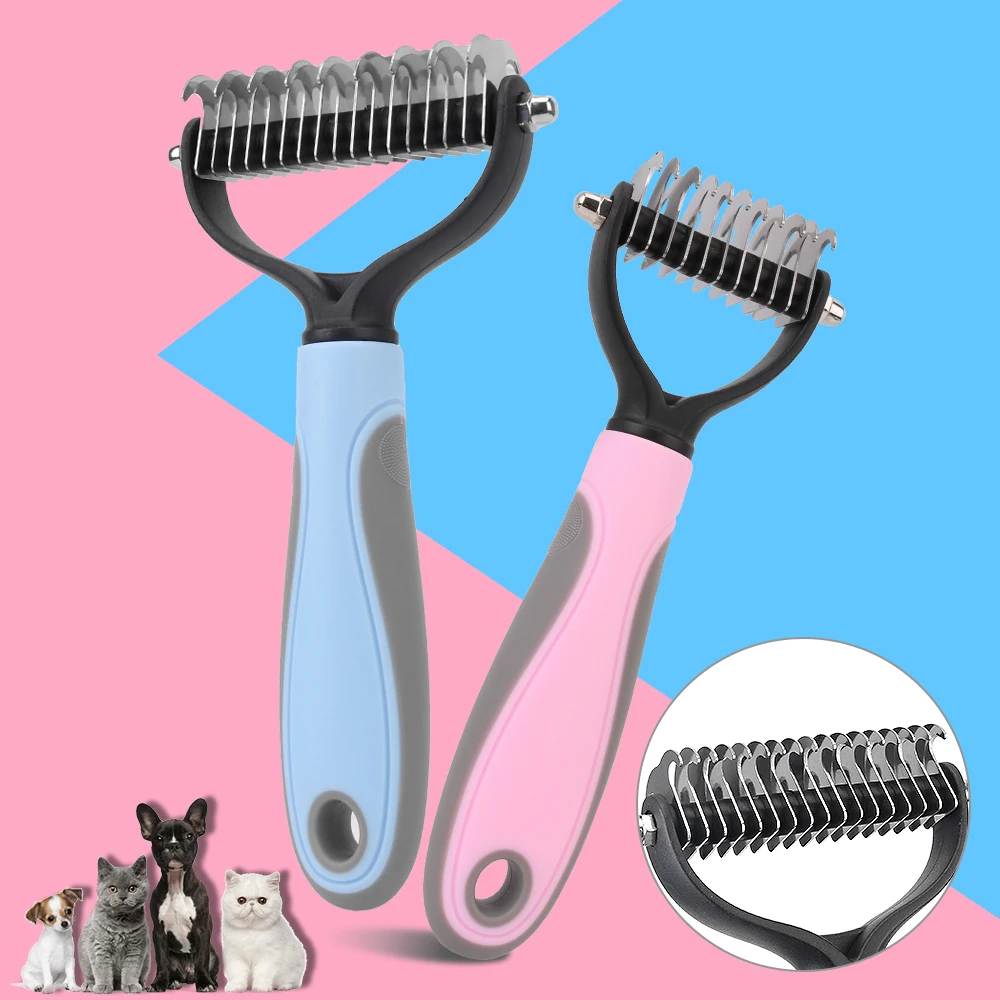 

Pet Hair Remover Brush Deshedding Cat Brush For Matted Long Hair Curly Pet Pet Grooming Tool Dogs Fur Trimming