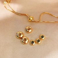 18k gold plated stopper positioning abacus beads including rubber ring for bracelet positioning 18k abacus spacer be