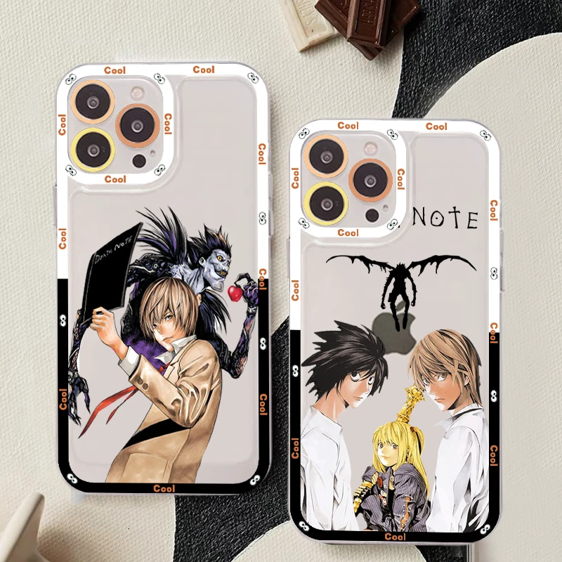 

Anime Death Note Phone Case For iPhone 14 13 12 11 Pro Max Mini X Xs XR 6 7 8 Plus SE 2020 Transparent Case