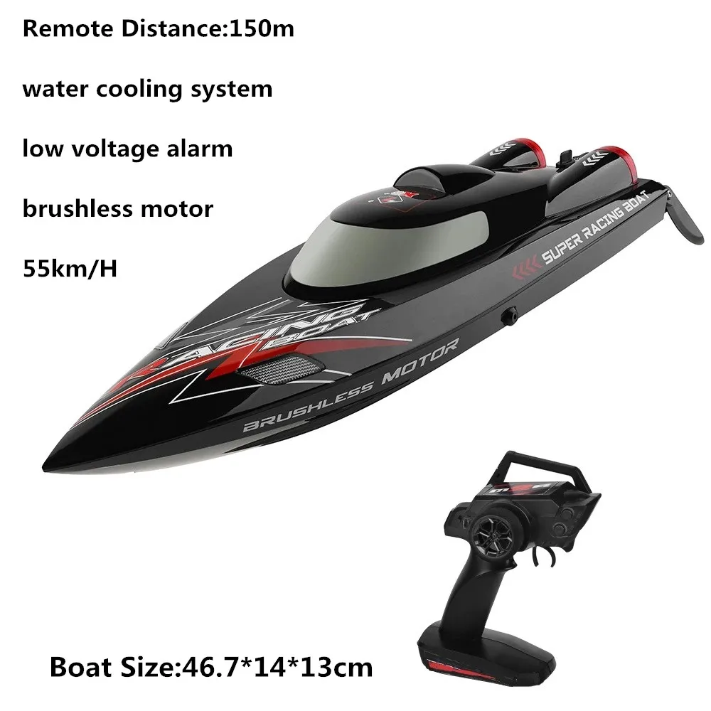 

55KM/H High Speed RC Boat 2.4Ghz Speedboat Water Cooling System Brushless Motor Models Toy Suitable For Lakes And Rivers