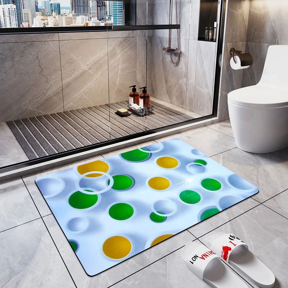 

Custom Made Bathroom Shower Room Toilet Absorbent Non-Slip Foot Mat Bathtub Entrance Doormat Kitchen Bedroom Carpet Hallway Rug