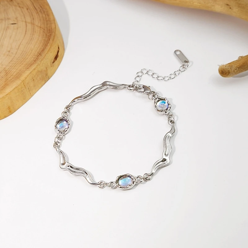 Браслеты из лунного камня Стильные браслеты сплайсинга Элегантные украшения для