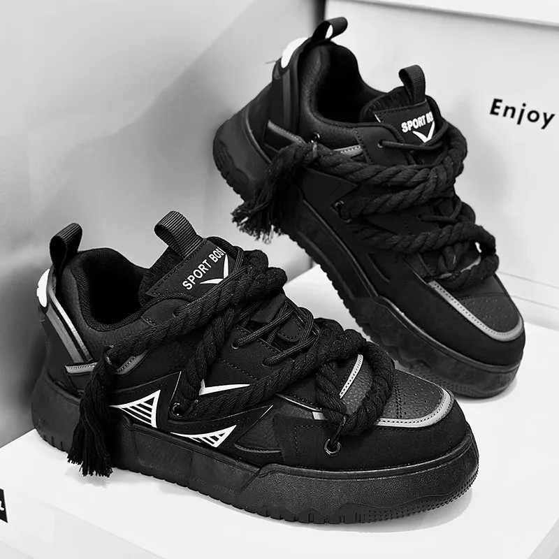  Дизайнерская мужская обувь зимняя модная универсальная для хлеба студенческая