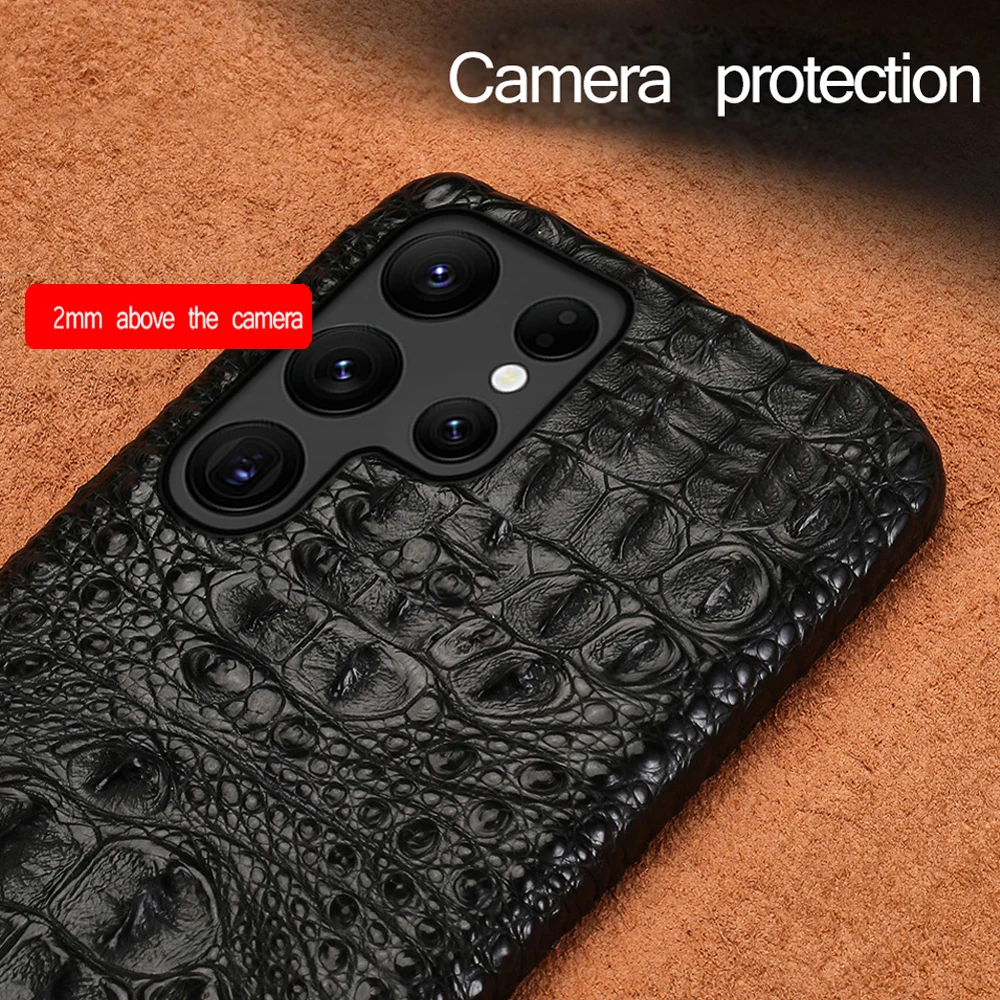 Genuine Crocodile Leather Case for Samsung Galaxy S23 S21 S22 Ultra S20 FE S10 S23 Plus Note 20 10 A53 5G A54 A51 A52 A52S A34