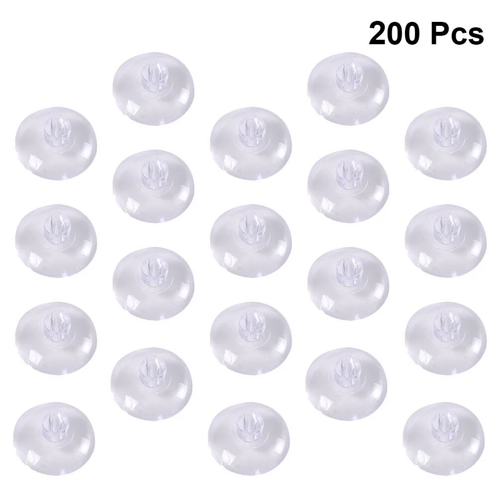 200PCS Clear Silicone Ear Pin Safety Backs Comfortable Ear Stud Stoppers Replacement for Earring Accessories