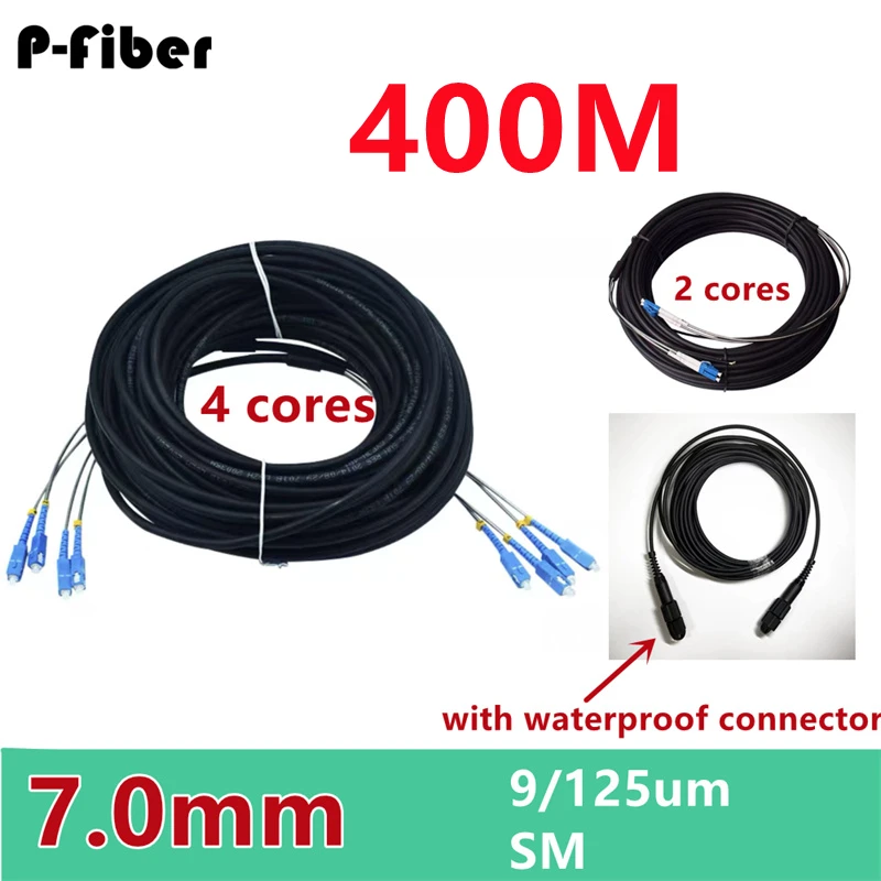 400 м 2/4 ядер 7 0 мм 2C 4C CPRI LC SC FC APC SM DVI водонепроницаемый волоконно-оптический