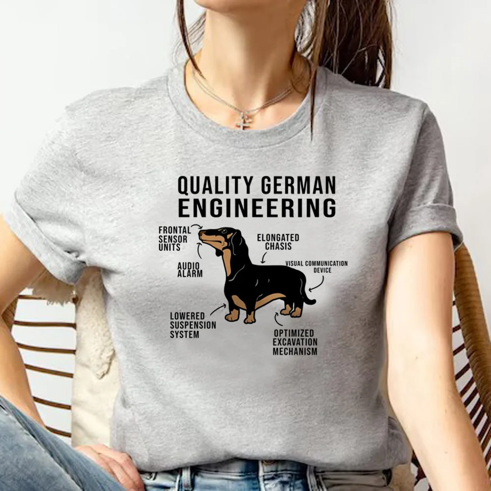 Футболка женская в стиле Харадзюку с принтом такса