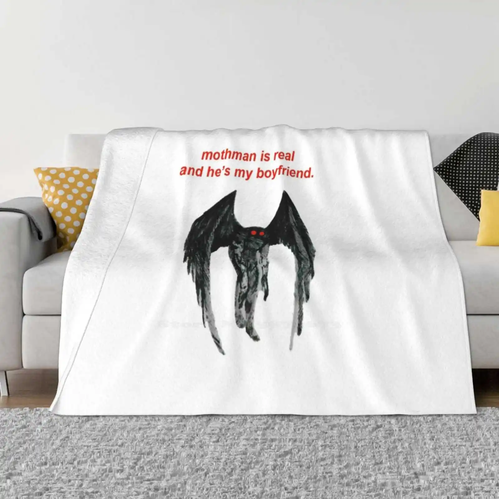 Мотыльник настоящий и он мой бойфренд. Мягкое теплое легкое тонкое одеяло Mothman