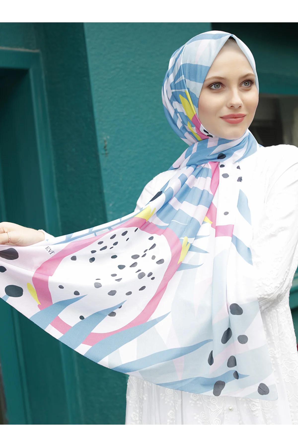 

WOMEN HIJAB SHAWL ACCESSORIES COMBED ŞİFON MEVSİMLİK GIFT COLORFUL DRAGON